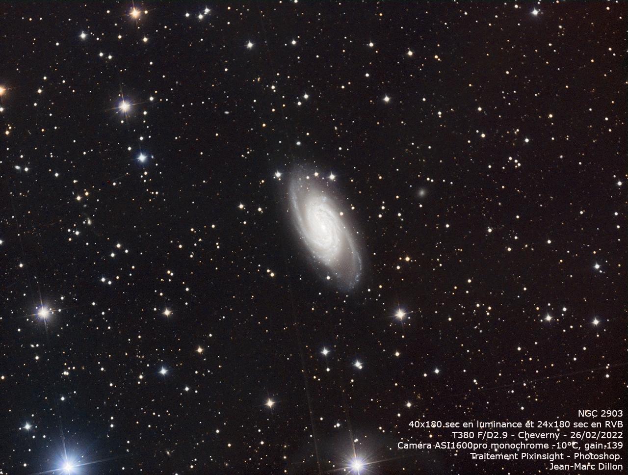 Ngc2903 t3806cheverny 26022022 40x3min l 24x3min rvb asi1600 10 c pixinsight et photosho